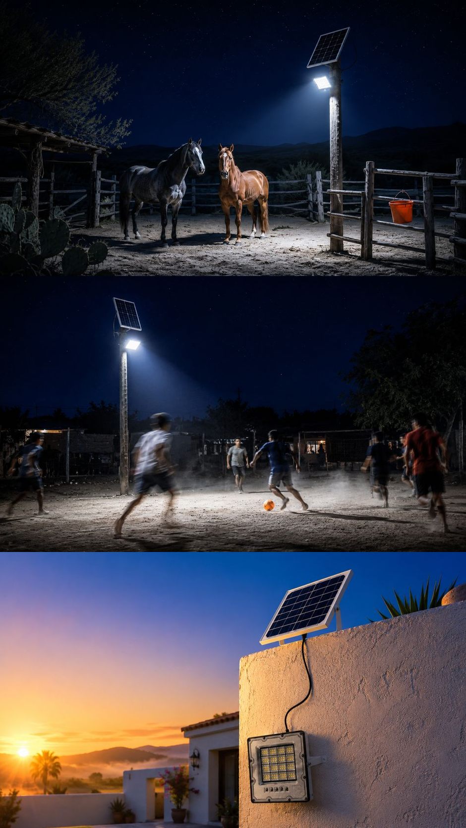 Rancho, cascarita y amanecer