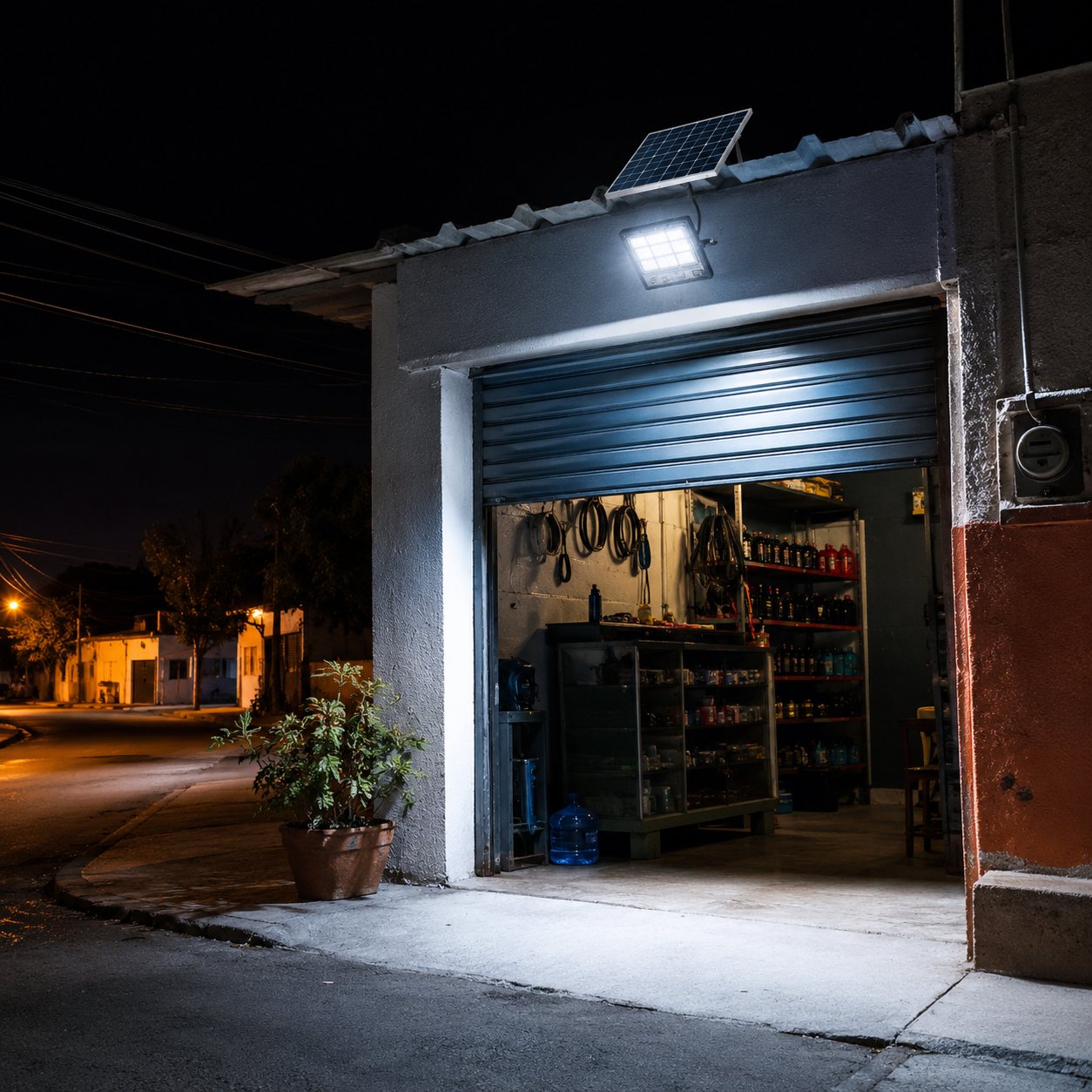 Taller mecánico de noche